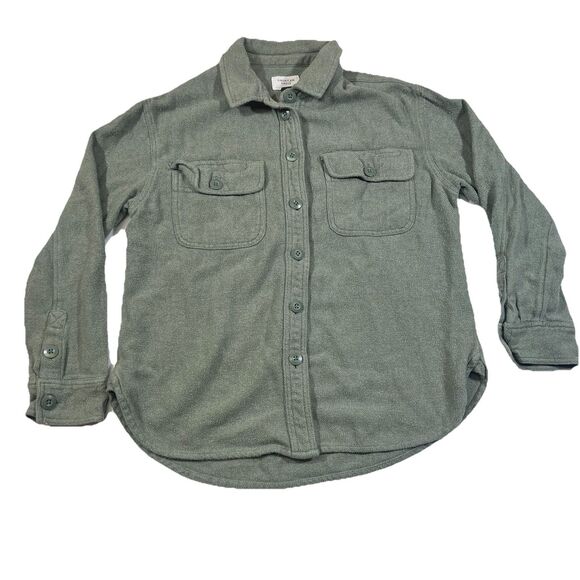 American Eagle Outfitters Jackets & Blazers - American Eagle Fleece Oversized Love Shacket Shirt Jacket Sage Green Women's XS